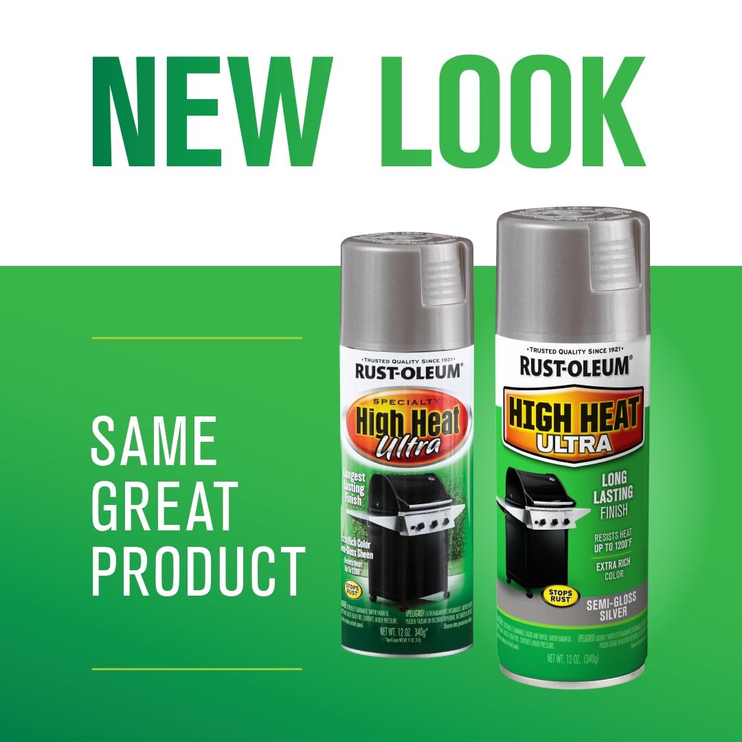 Rust Oleum High Heat Silver Spray Paint 12 oz Can 270201 Ultra Spray