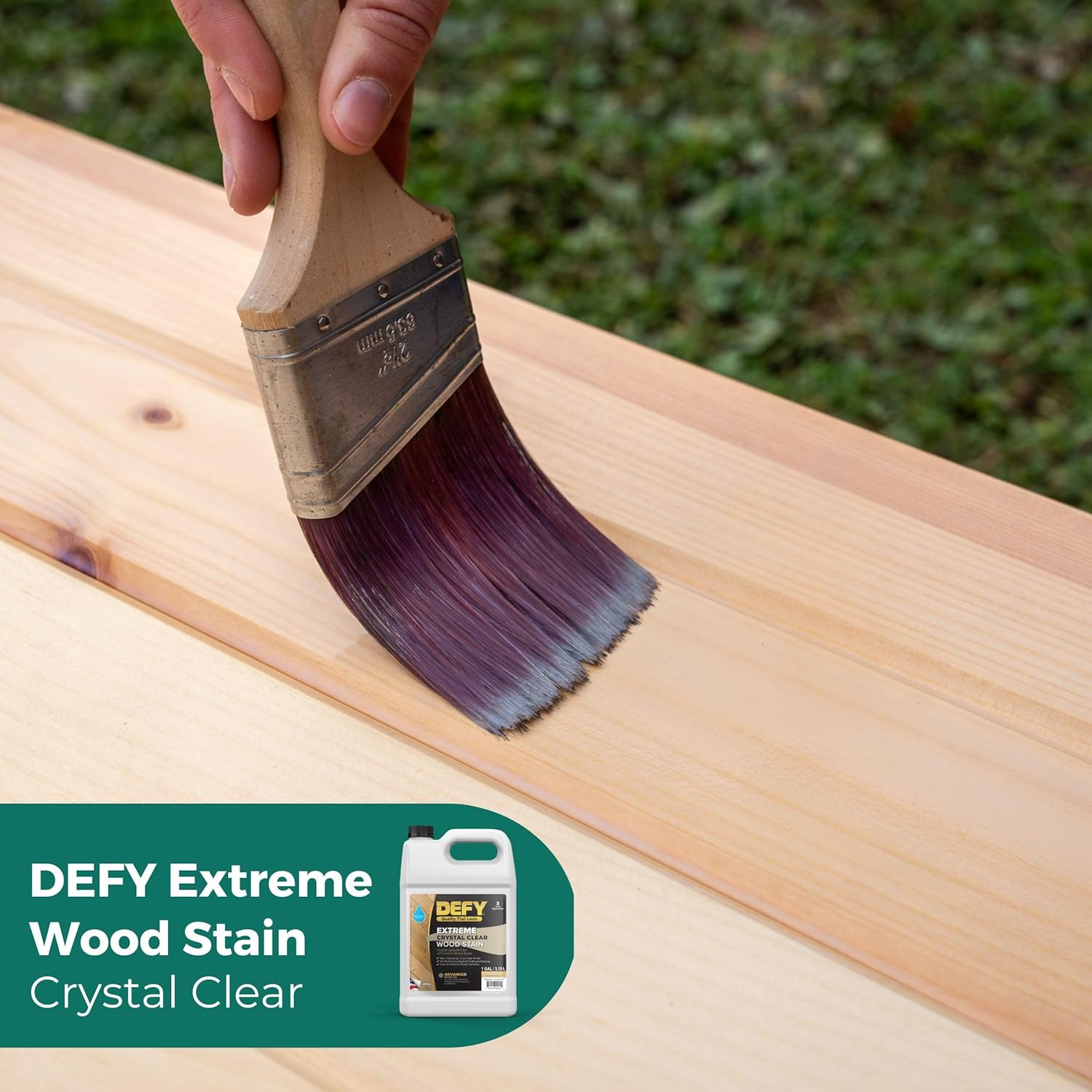 Extreme Crystal Clear Outdoor Wood Stain and Sealer in One – Clear Waterproof Se