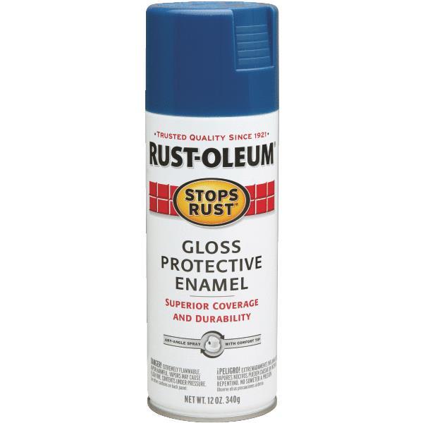 (6)-12 Oz Royal Blue Rust-Oleum Stops Rust Anti-Rust Spray Paint 7727-830