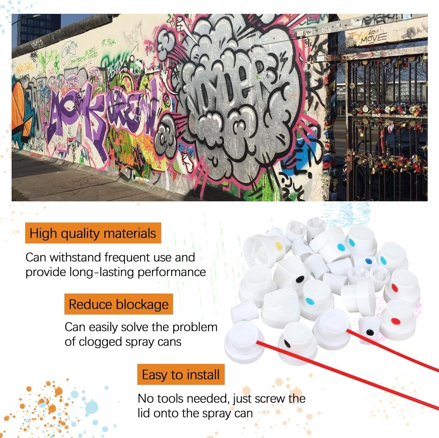 Universal Spray Paint Nozzle Set with 26 Tips for Cans