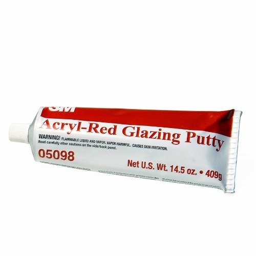 3M 05098 Acryl-Red Glazing Putty 14.5 oz Tube Red Automotive Marine