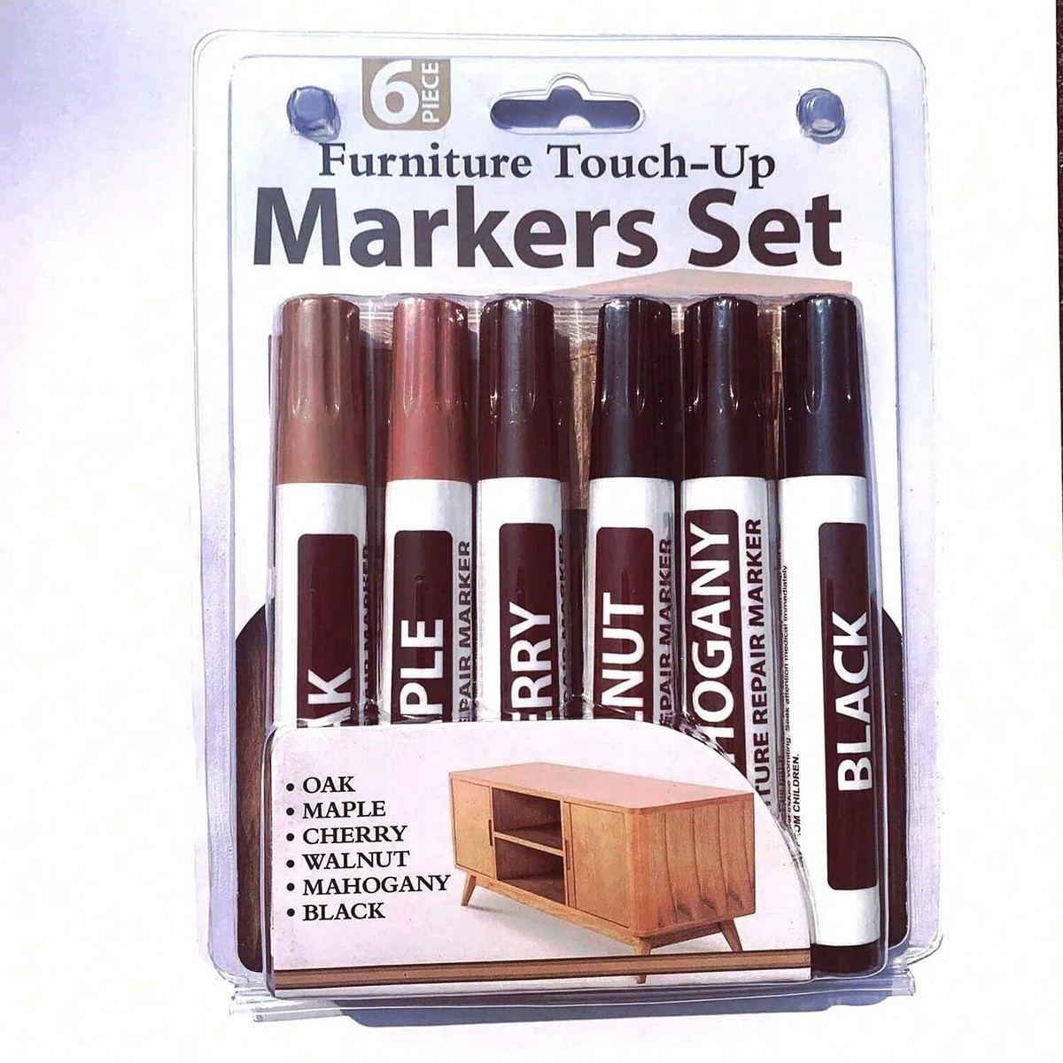 6-21PCS Furniture Repair Kit Wood Touch Up Markers Wax Crayons Scratch Filler
