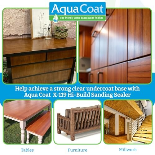 Aqua Coat X-119 Water-Based Sanding Sealer – Fast-Drying, High-Build Quart