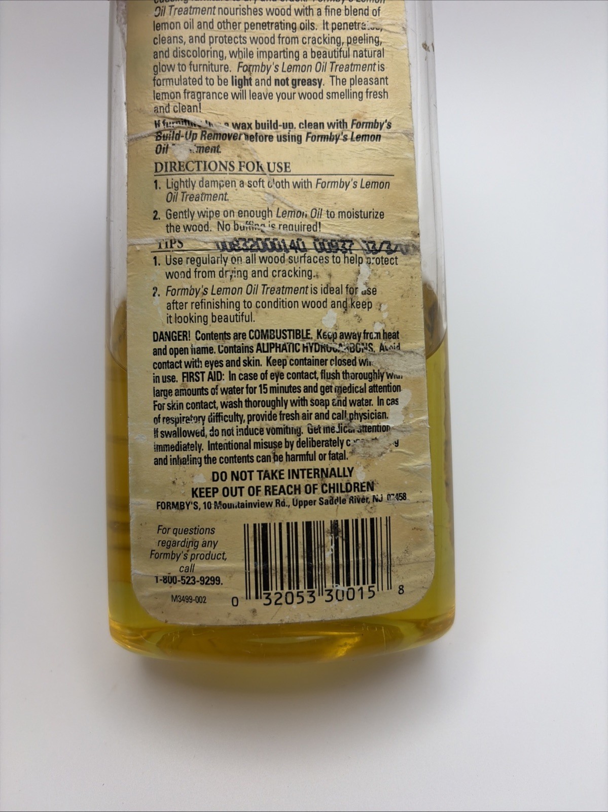 Formby’s Penetrating Lemon Oil Treatment 40% Full 8 oz Furniture Workshop