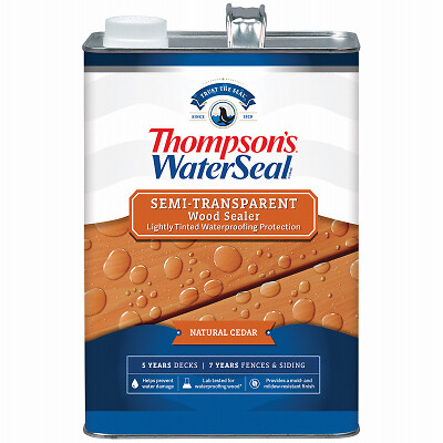 Thompson’s WaterSeal TH.093601-16 Waterproofing Stain, Solid, Natural Cedar,