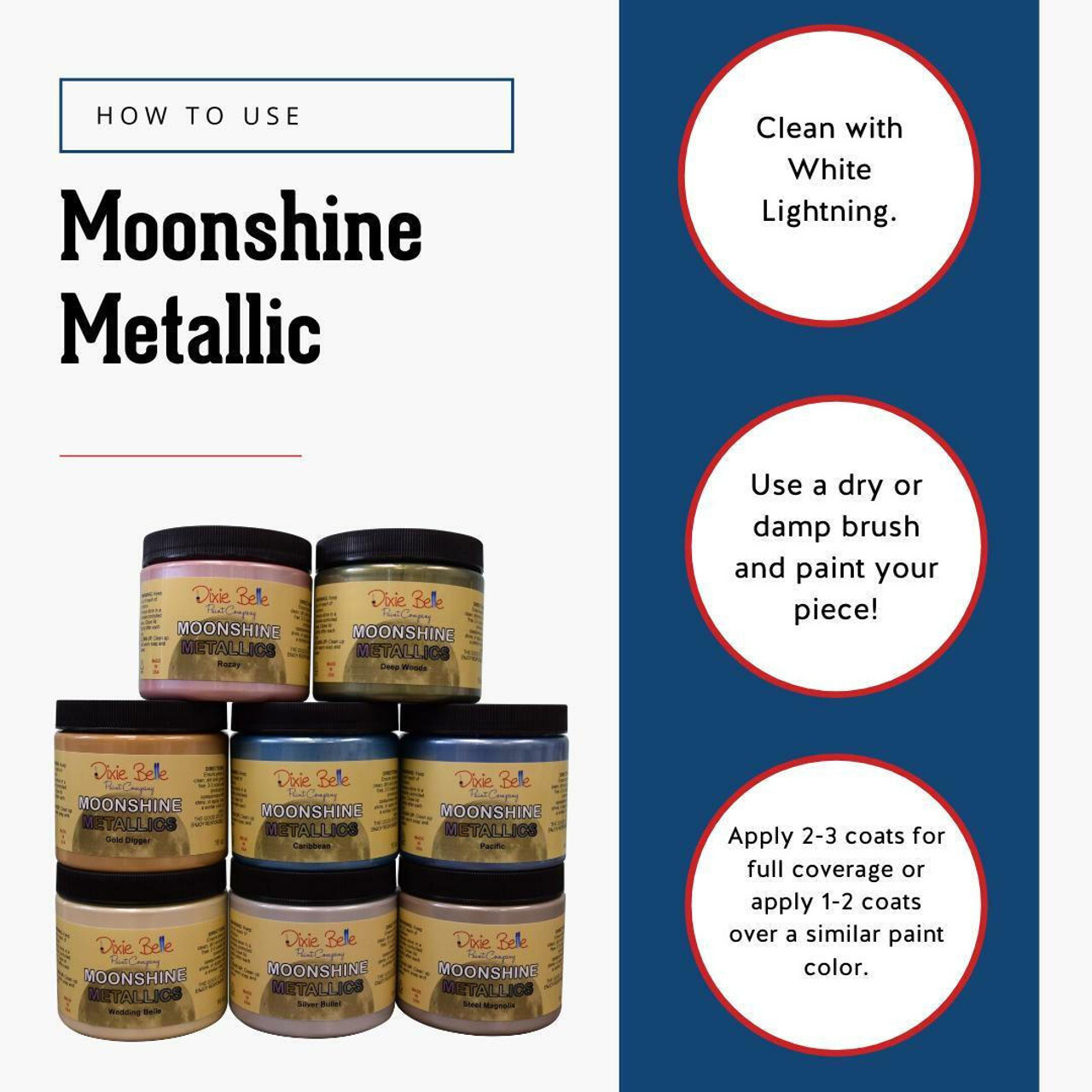 Dixie Belle Moonshine Metallics Paint – All colors