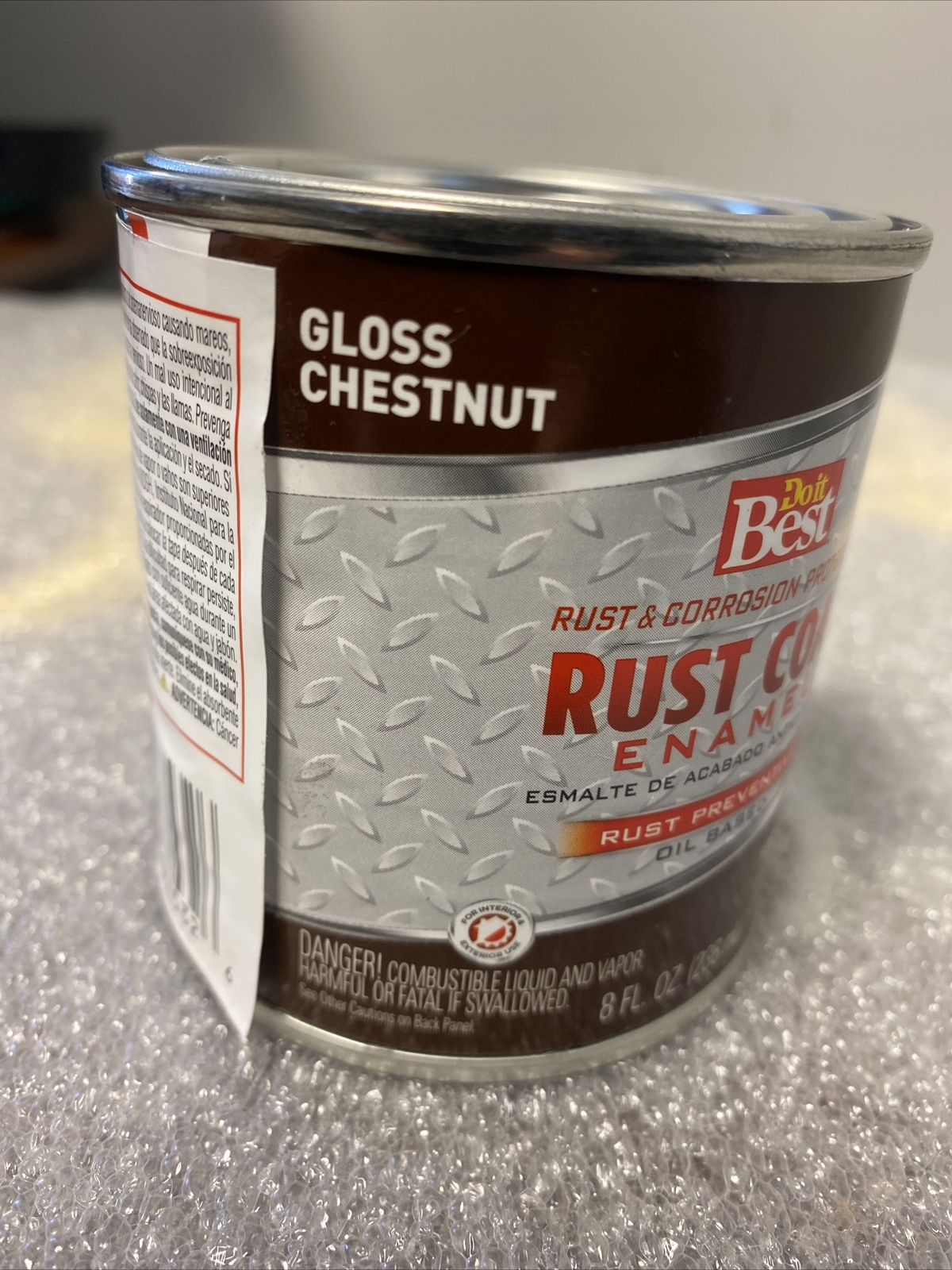 DO IT BEST GLOSS CHESTNUT BROWN RUST COAT ENAMEL 8 OUNCE CAN 771430