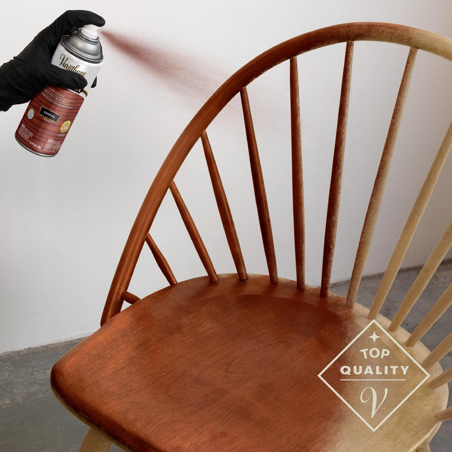 Premium Fast Dry Wood Stain Spray 10.25 Oz American Cognac