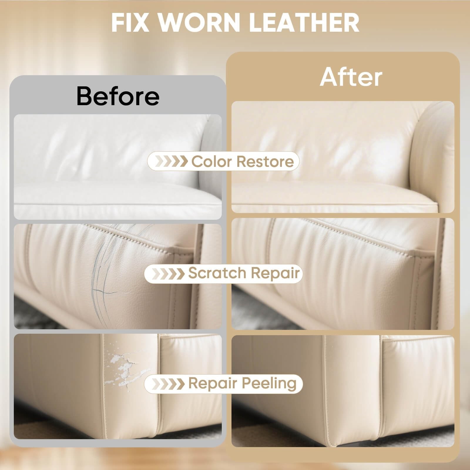 Leather Recoloring Balm for Faded Leather – Leather Repair Balm & Color Resto…