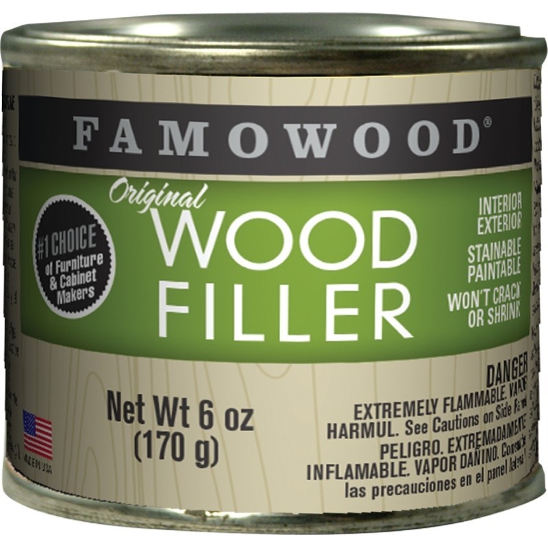 Famowood 36141128 Original Wood Filler, Paste, Oak/Teak, 6 oz Can