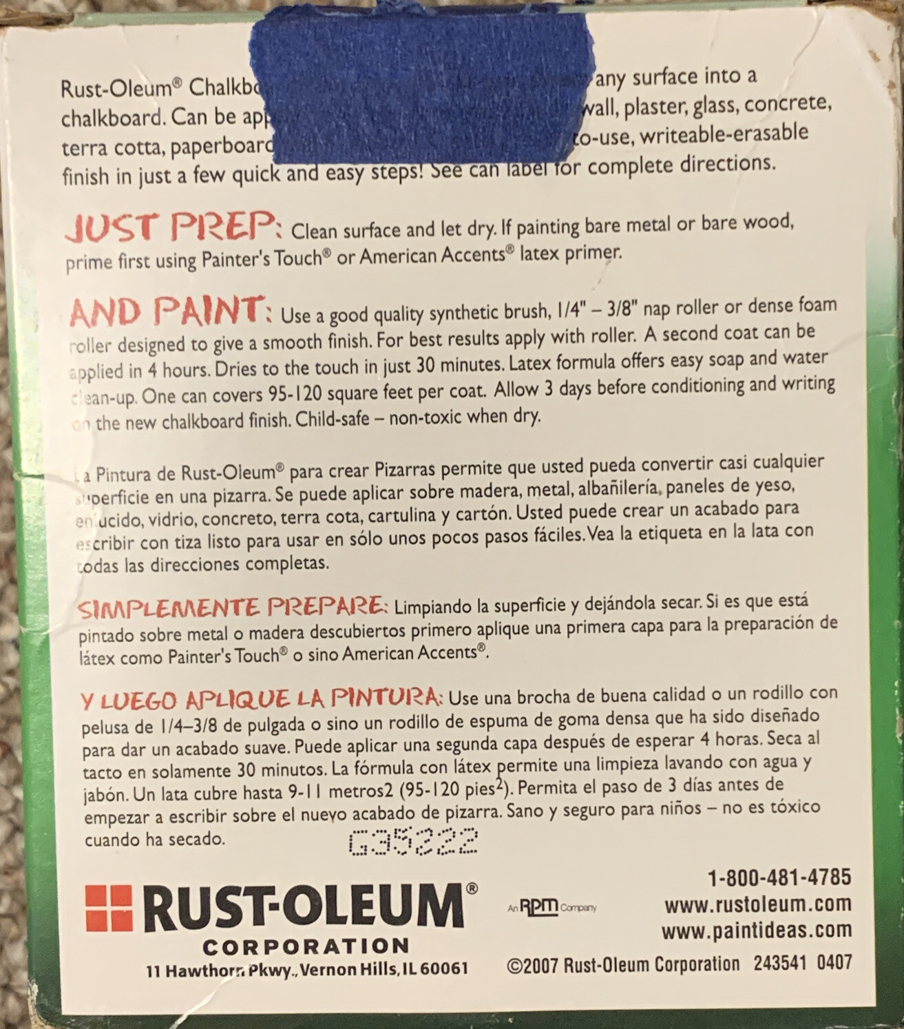 Rust oleum￼ ChalkBoard Paint (H)