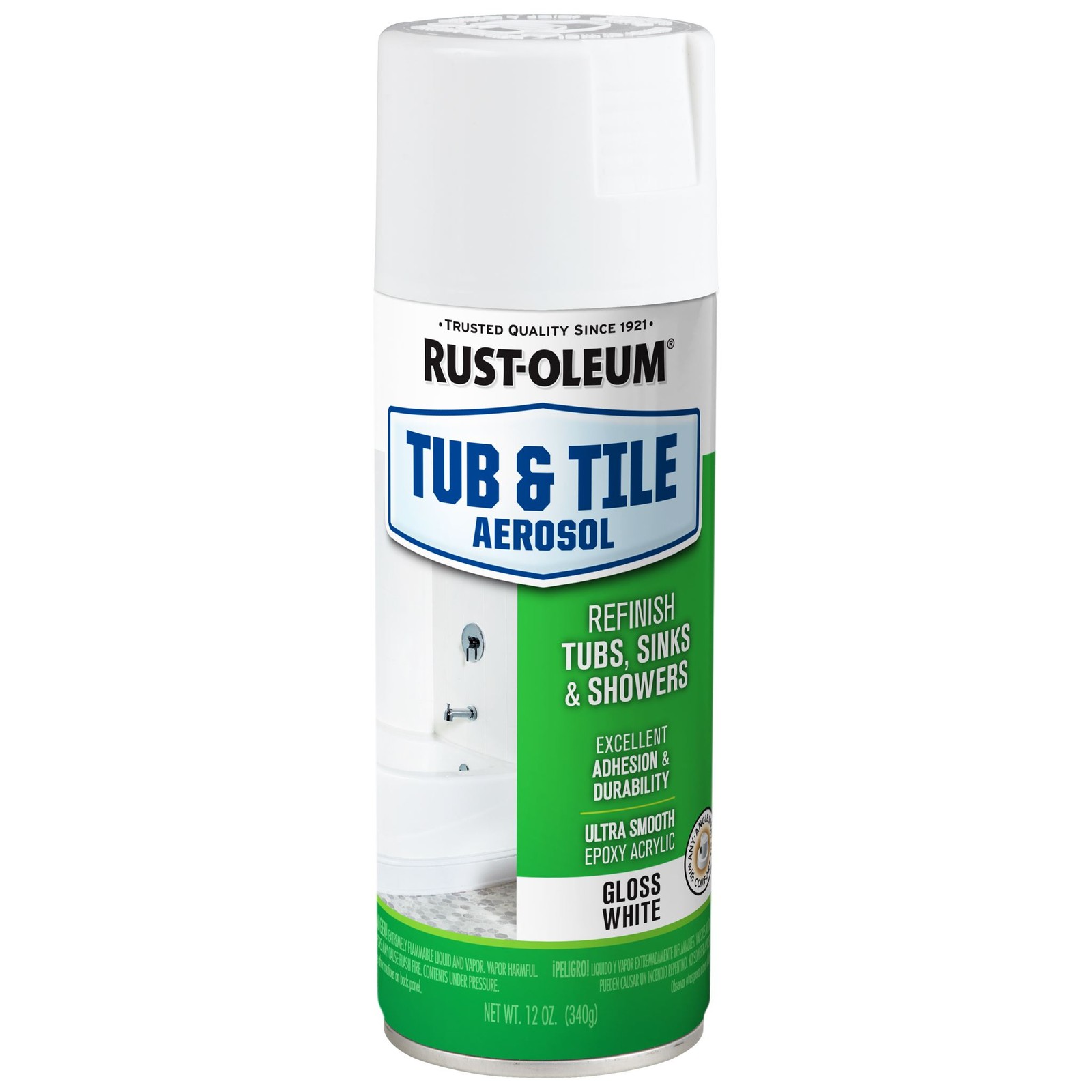 Rust-Oleum Specialty Tub & Tile Aerosol, 12 oz Gloss White- 280882