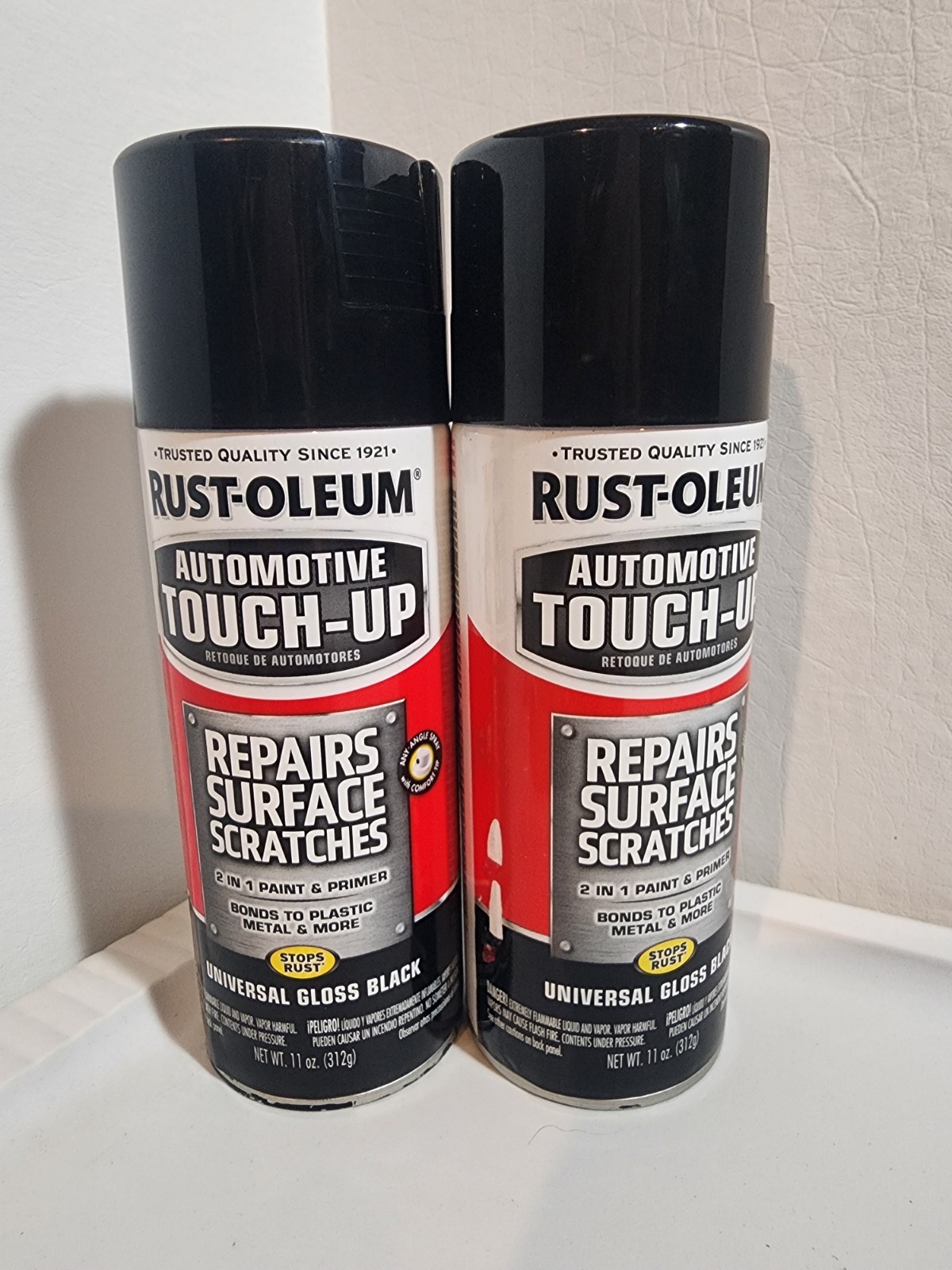2 Pack Rust-Oleum Automotive Touch-Up Universal Gloss Black 11 Oz Paint Primer