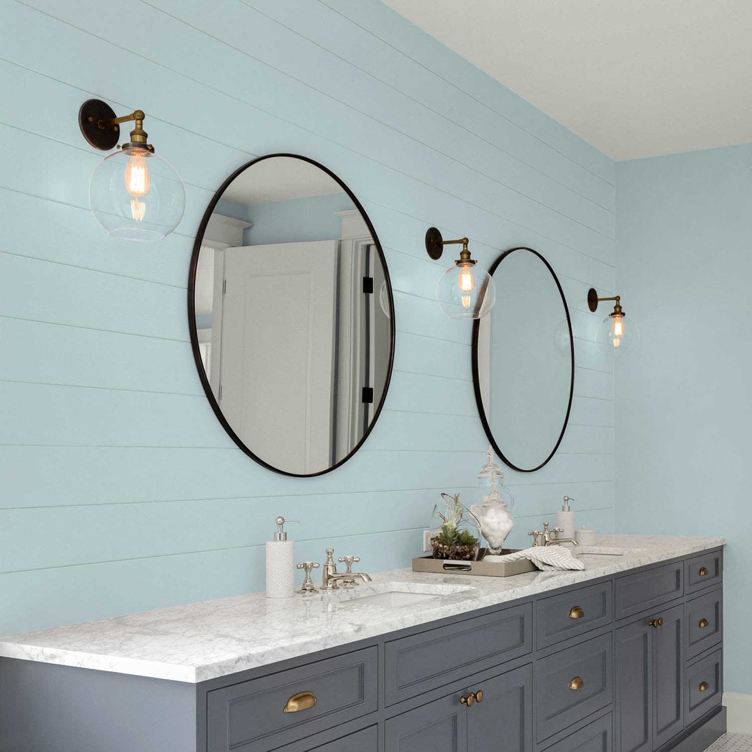 Eggshell Wall Paint & Primer – Misty Surf, 1 Gal