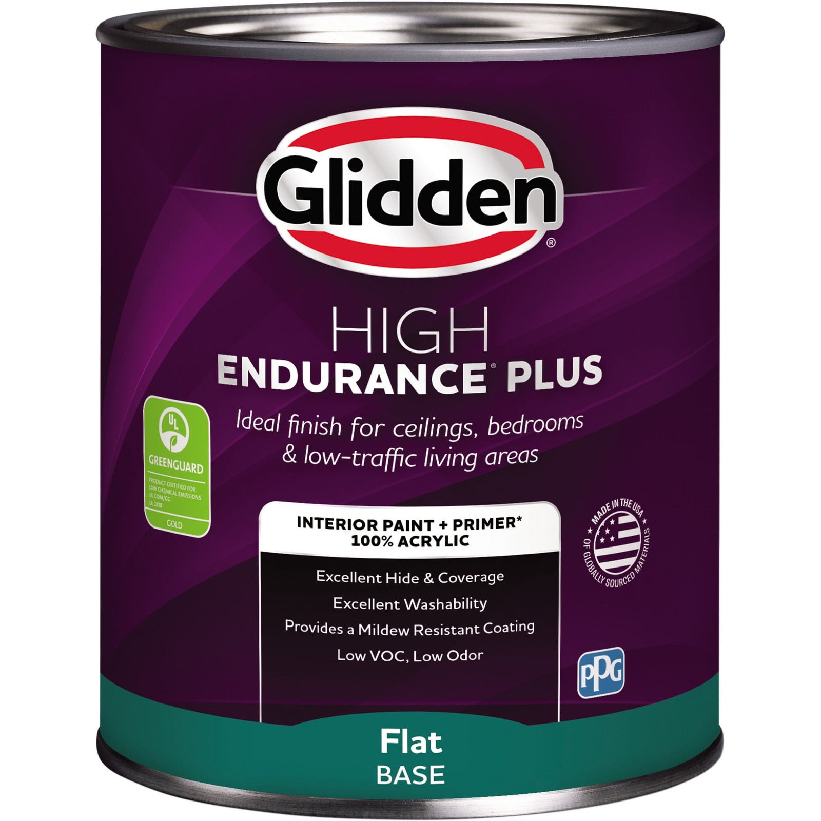 Glidden HEP Brilliant Blue / Blue Flat Interior Paint with Primer, 1 Quart