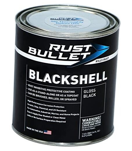 BlackShell – Gloss Black – 1 Pint – Corrosion Preventive 16 Fl Oz (Pack of 1)