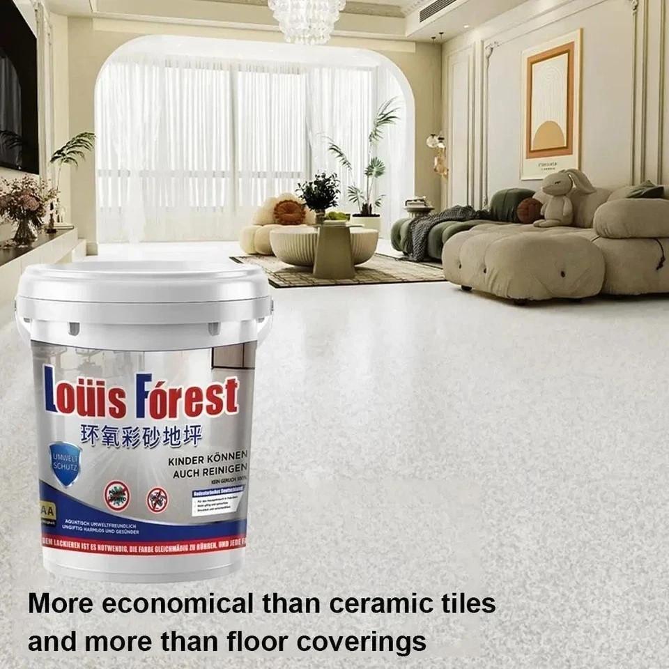 High-Gloss Marble Effect Epoxy Floor Coating, Louis Forest Epoxy Floor Paint