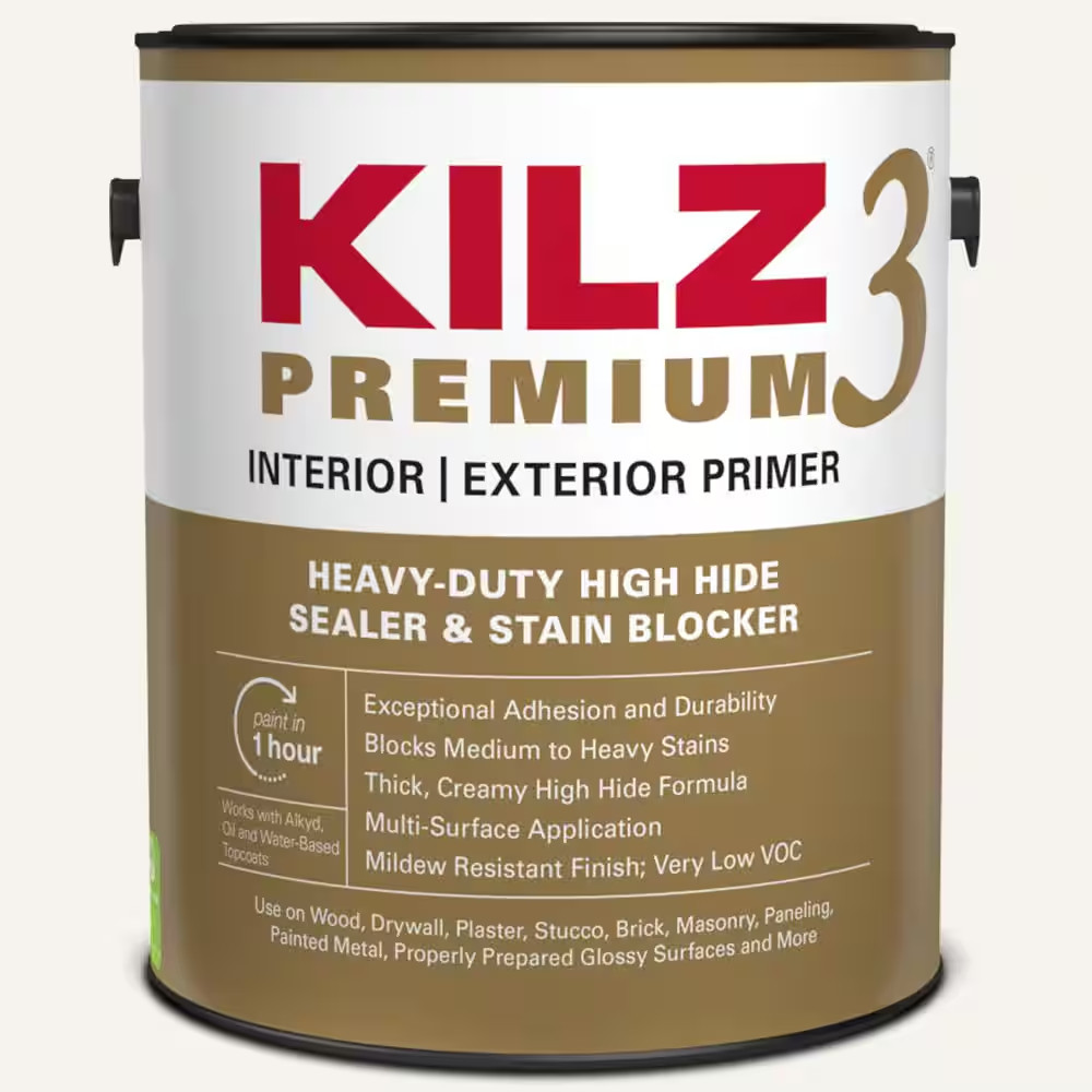 PREMIUM 1 Gal. White Interior/Exterior Primer, Heavy-Duty High Hide Sealer, and