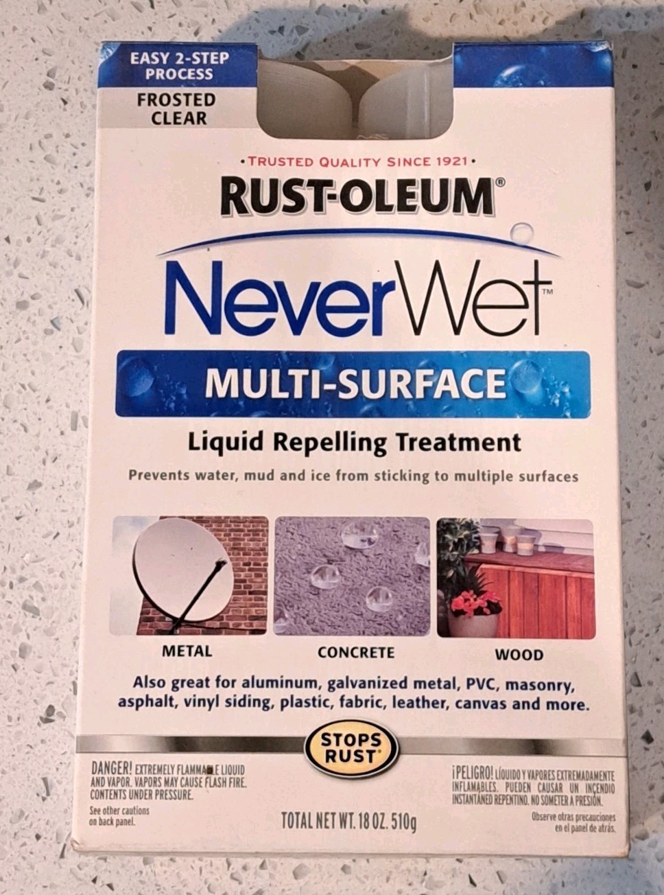 Rust-Oleum Never Wet Multi-Surface Liquid Repelling Treatment – 18 oz 2 Pack