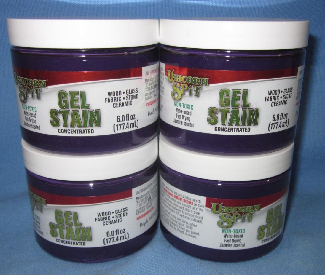 Four 6oz Jars of Unicorn Spit Gel Stain ~ Purple