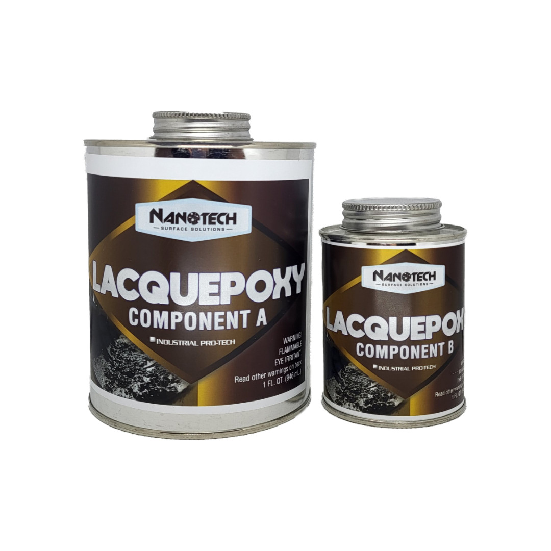 Nanotech Lacquepoxy- Industrial Permanent Coating Wood Metal Varnish Epoxy, 8 Oz
