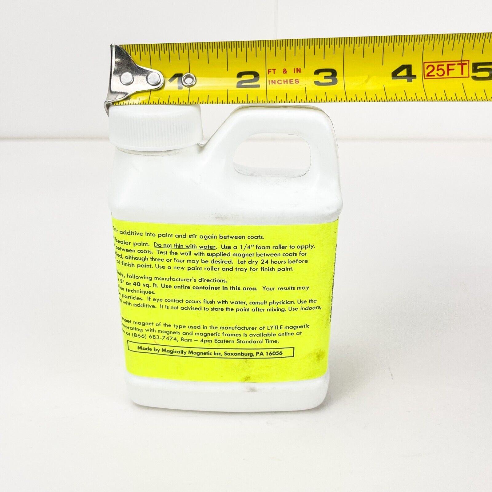 Magically Magnetic Paint Additive Make Magnets Stick to Walls 1 Qt Size Lot of 2