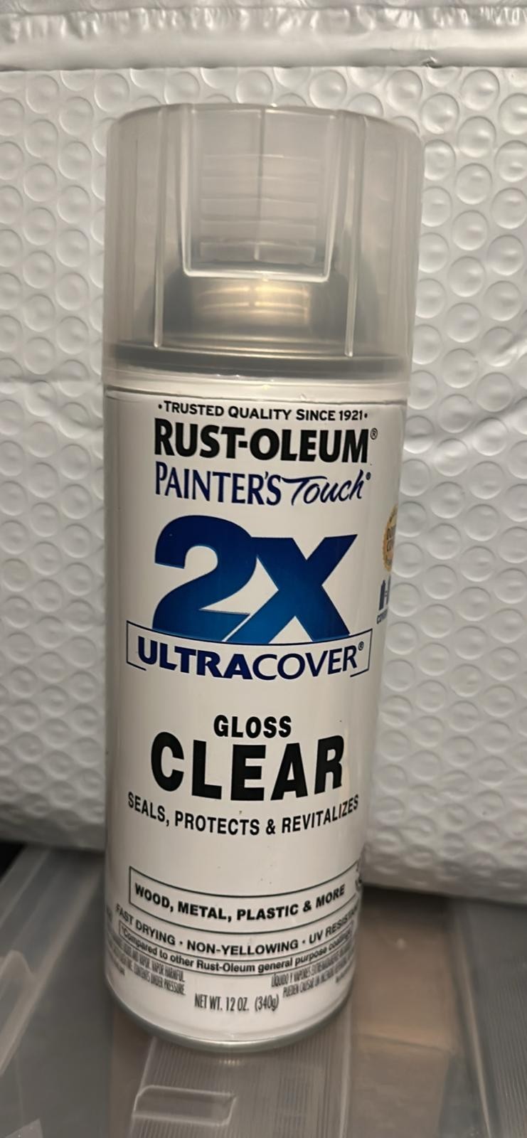 Rust Oleum 334029 6PK Gloss Clear Paint + Primer Spray Cans – Painter’s Touch 2X