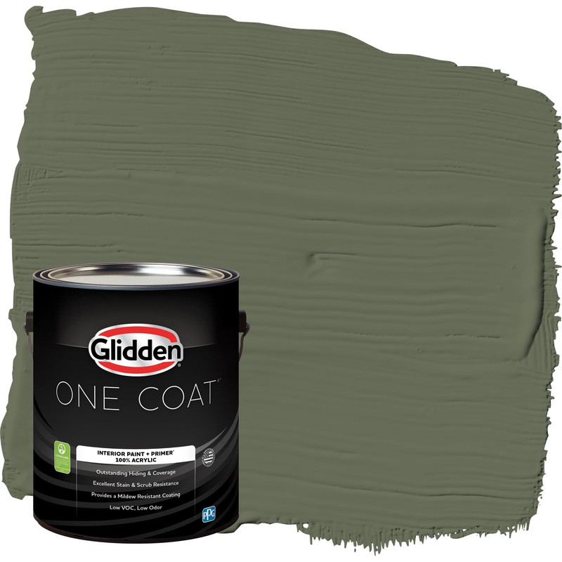 Glidden Interior Paint Premiumr Sage/All About Olive One Coat Eggshell 1-Gallon