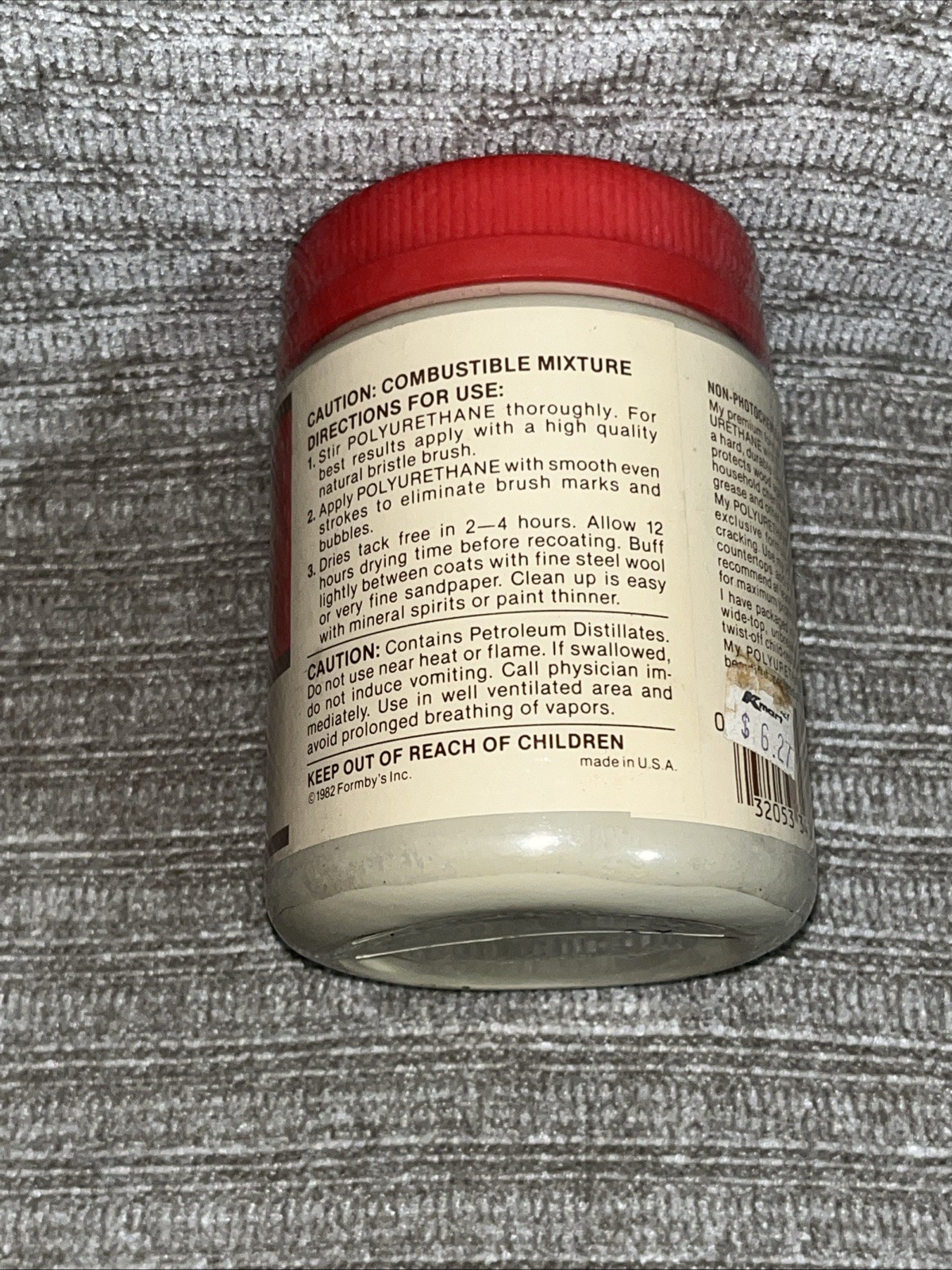 Vintage Homer Formbys Polyurethane With Tung Oil High Gloss Sealed New 1 Pint