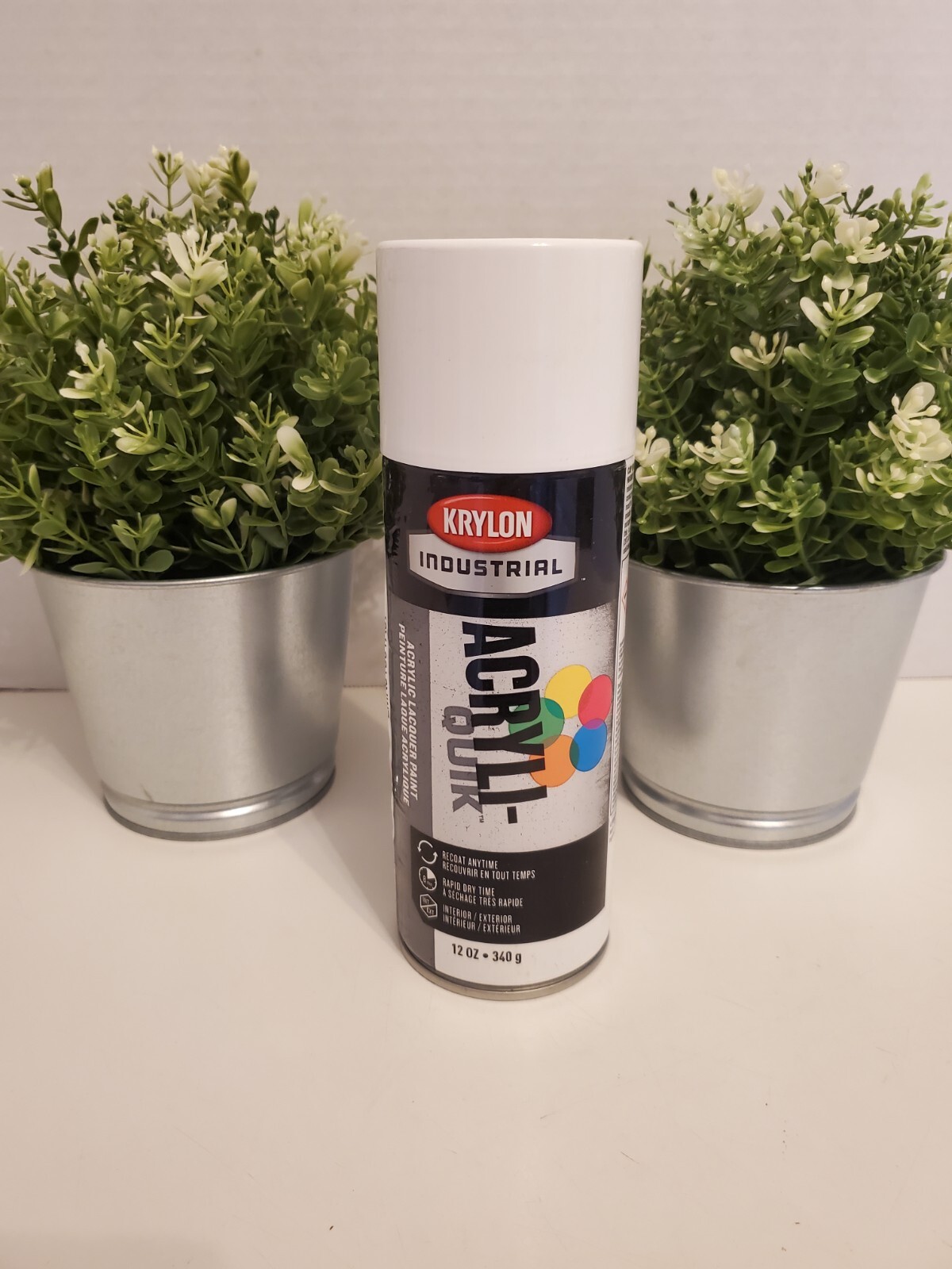 Krylon Industrial k01501a07 ~ White Gloss⚪ Gloss Finish 12 Oz ~ 1 CAN