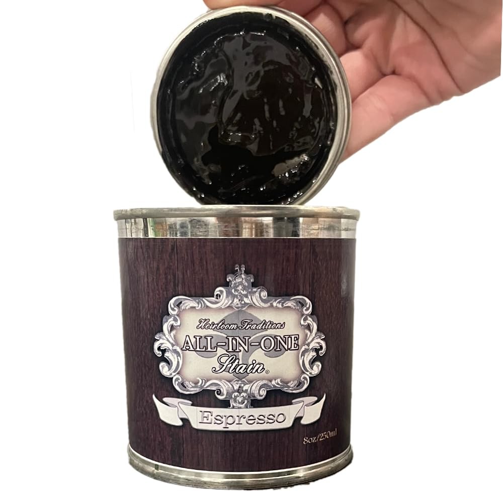 Heirloom Traditions All-in-ONE Gel Stain, Espresso (deep Brown), Pint – No Sa…