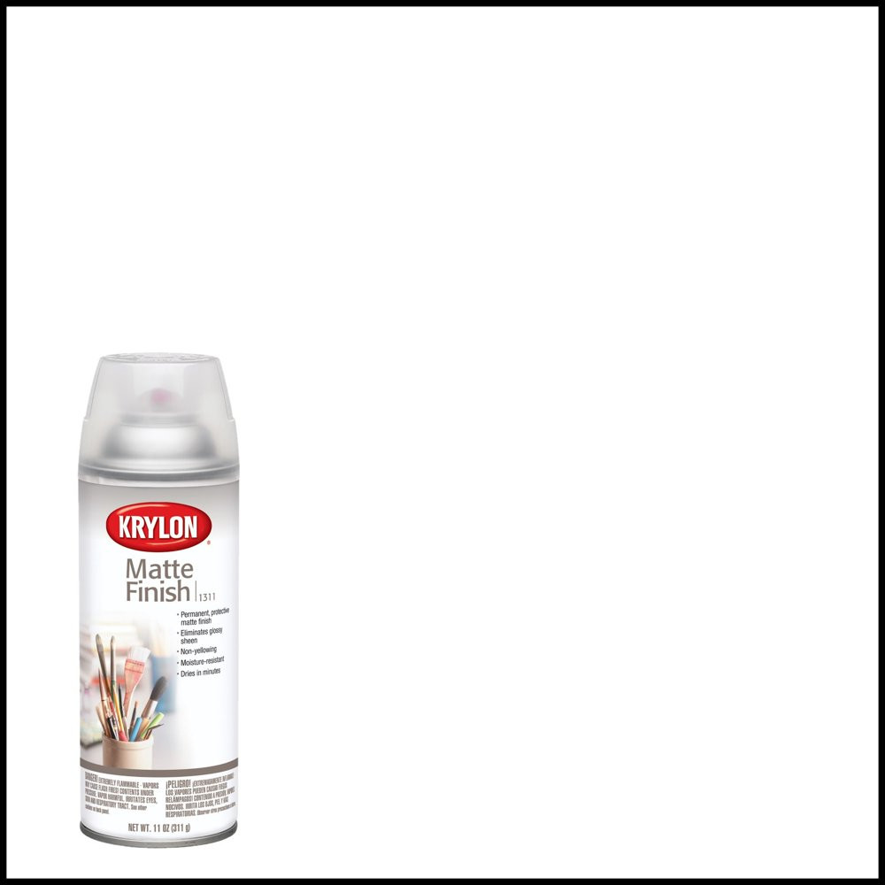 Crystal Clear Spray Paint Permanent Non-Gloss Finish Moisture-Resistant 11 Oz.