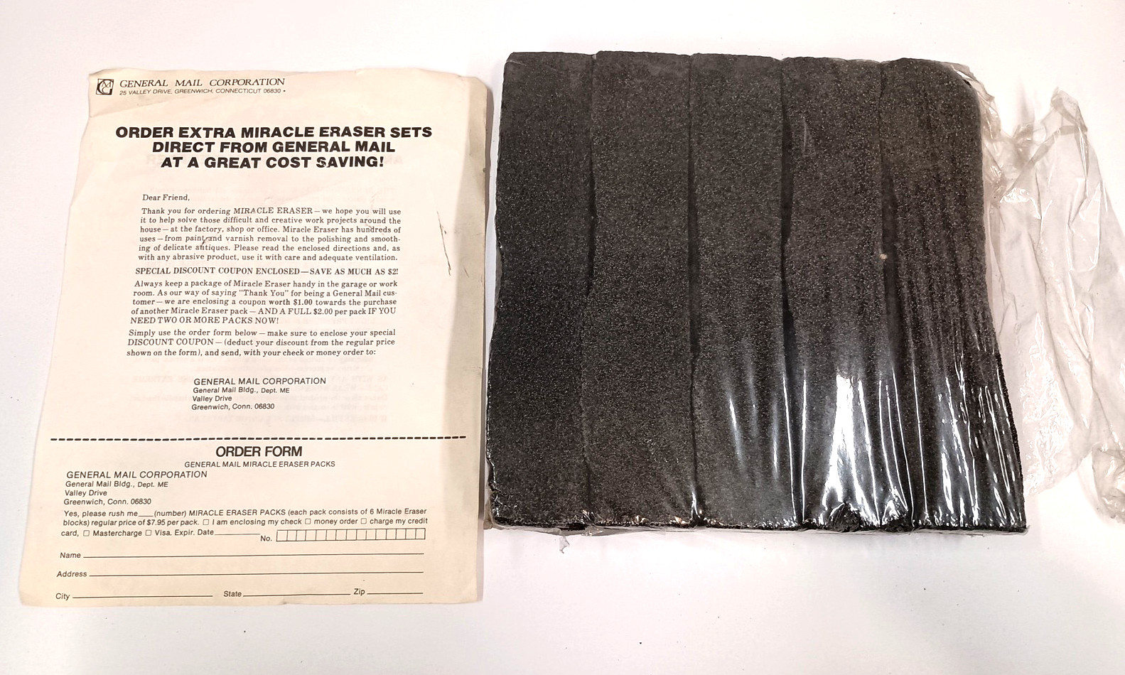 Miracle Eraser Sanding Blocks General Mail Corporation Pack of 5 Vintage