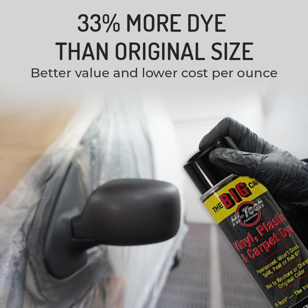 Big Can Black Spray Dye – 15oz Carpet, Vinyl, Fabric & Upholstery Restorer – …