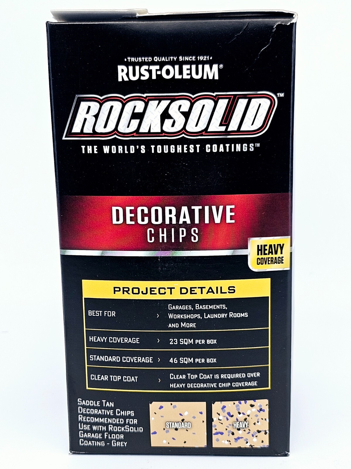 Rust Oleum Rocksolid Decorative Chips Saddle Tan 302643 Heavy Coverage 2lb Box