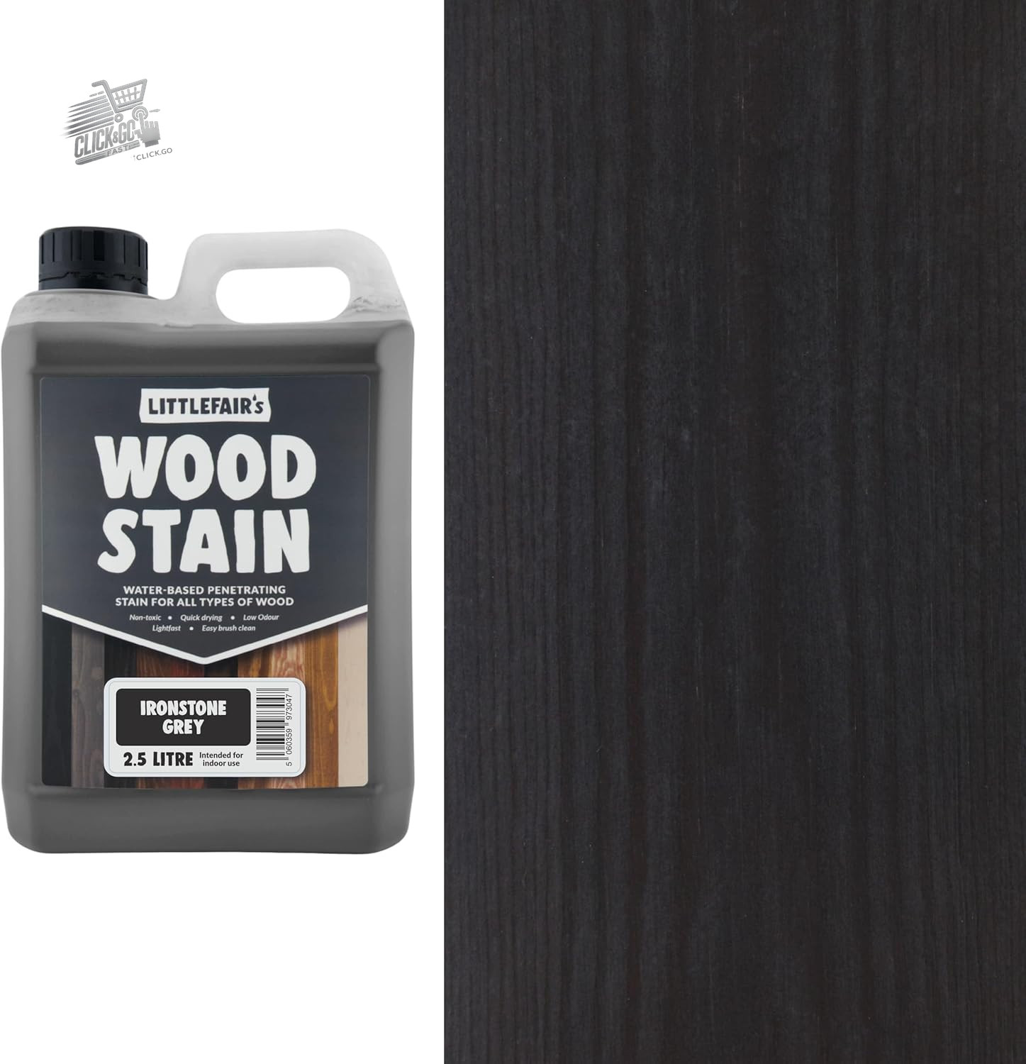 Littlefairs Matte 2.5L Iron Biting Interior Grey Water Base Wood Dye