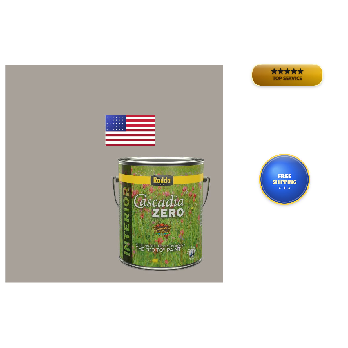 Rodda Paint Rodda Cascadia Zero Interior Satin In One 1-Gallon Sultry Castle