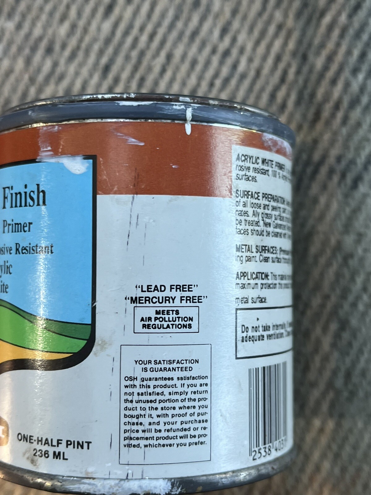 OSH. Orchard Supply Hardware Half-pint Paint.