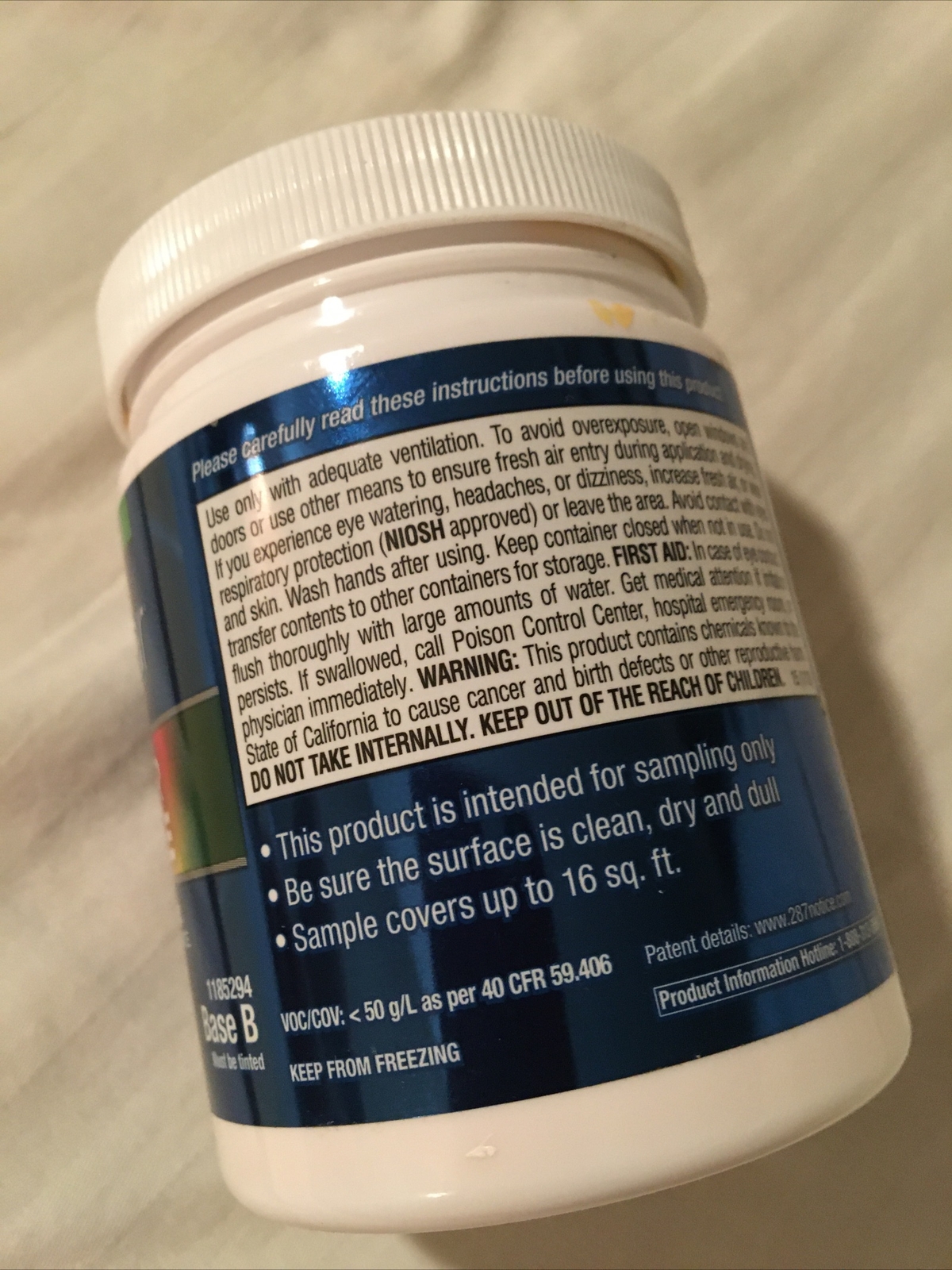 VALSPAR Color Sample POLLEN POWDER Base A Interior Satin 7.75 Fl Oz, Mixed Paint