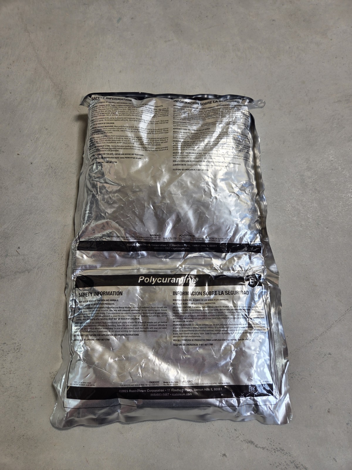 Rust-Oleum ROCKSOLID Polycuramine A/B Sealed Bags – Ships In Box