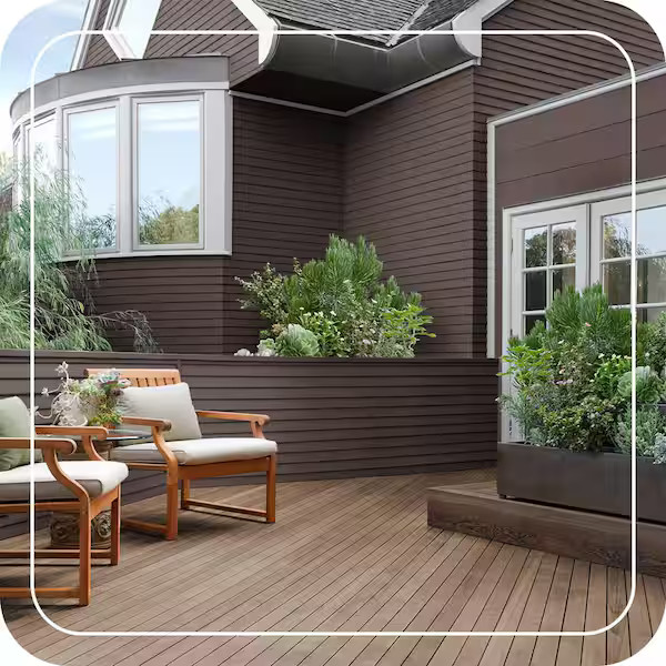 5 gal. #PFC-25 Dark Walnut Solid Color House and Fence Exterior Wood Stain