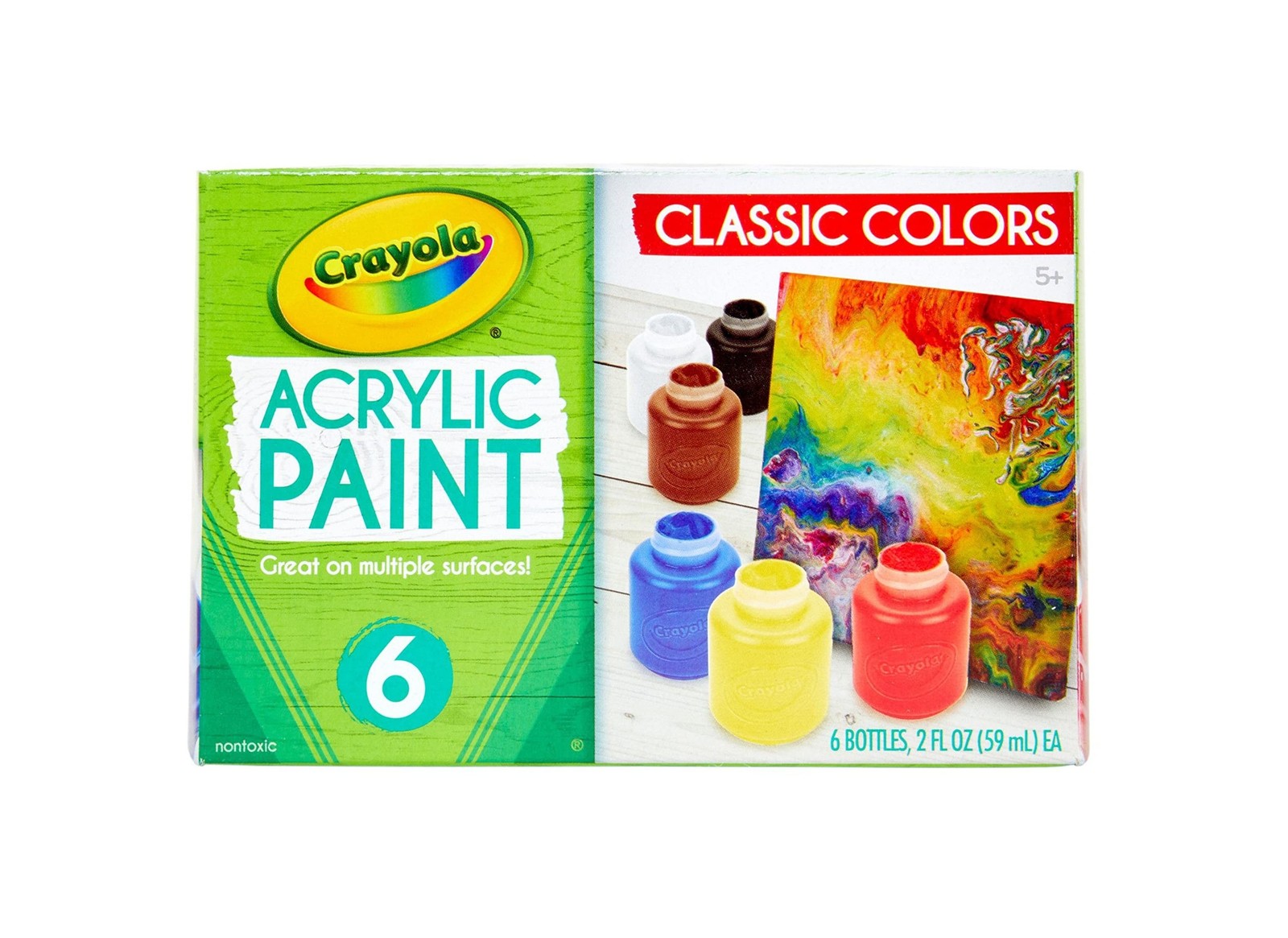 Crayola Acrylic Paint – Assorted Colors (6ct), Kids Paint, Arts & C… Fast Ship