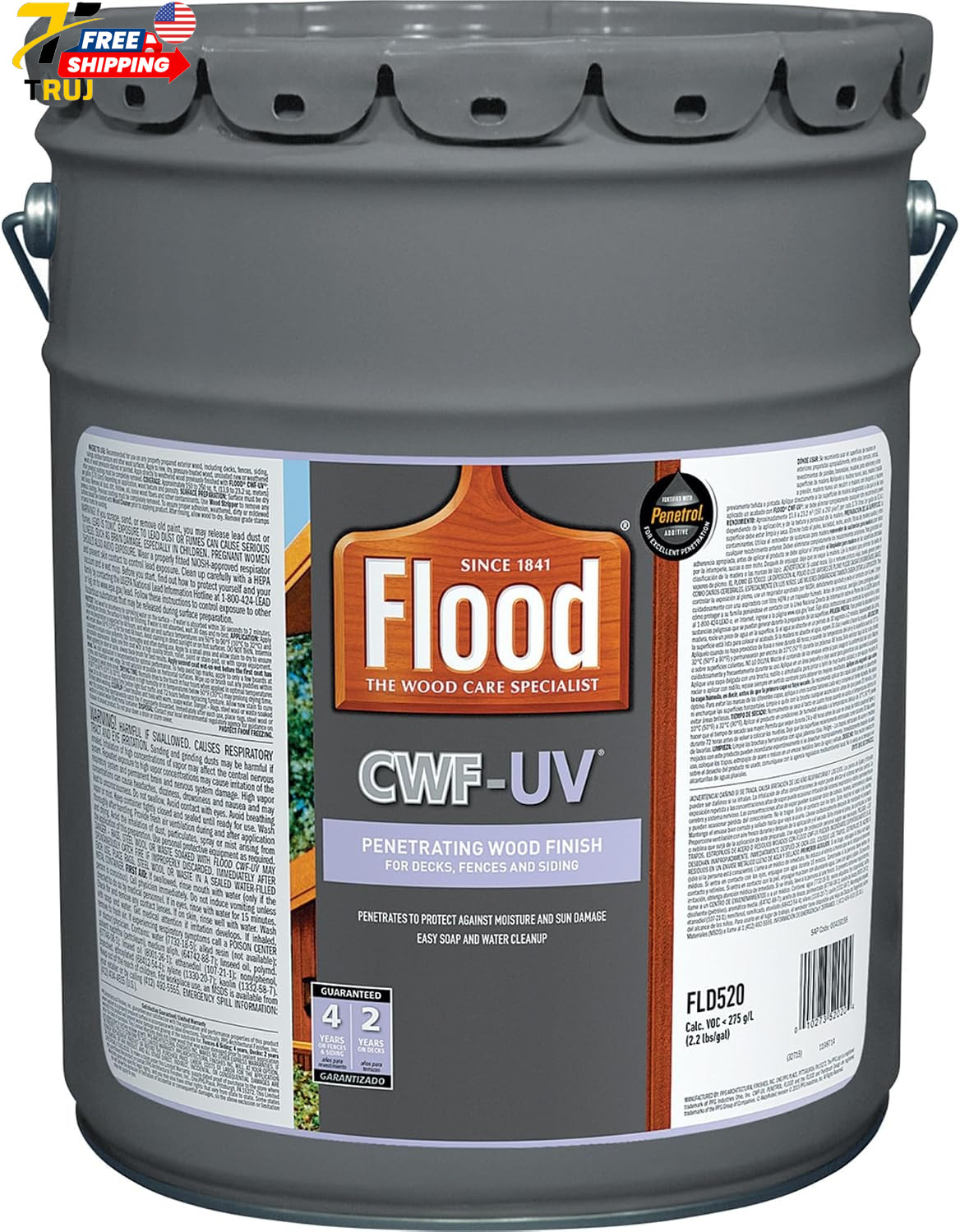 CWF-UV 5 gal Honey Gold Transparent Exterior Wood Stain & Sealer Oil-Based