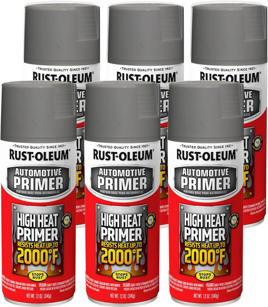 Rust-Oleum Automotive High Heat Primer Spray – Gray, 12 oz (249340)