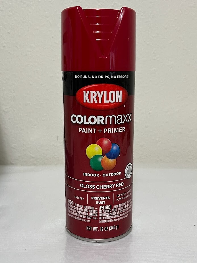 Krylon COLORmaxx ~ Gloss Cherry Red ~ Spray Paint # 5511 Indoor Outdoor