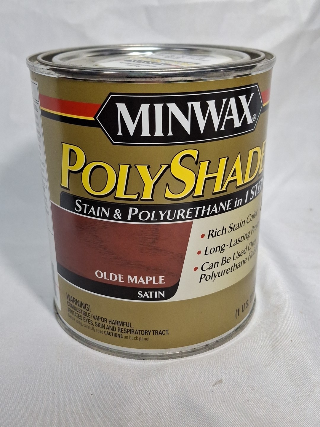 Minwax PolyShades Wood Stain & Polyurethane One Step OLDE MAPLE Satin 1 Quart