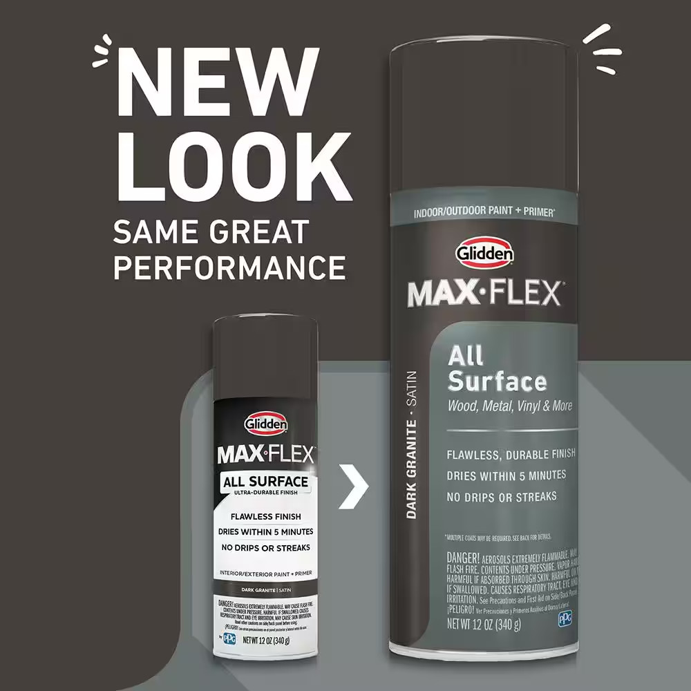 12 Oz. Satin Dark Granite Interior/Exterior All Surface Spray Paint and Primer