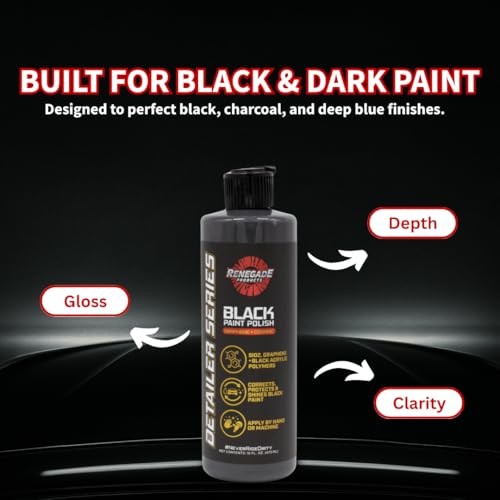 Graphene + Ceramic Black Paint Polish with Sio2, 1 Year Coating for