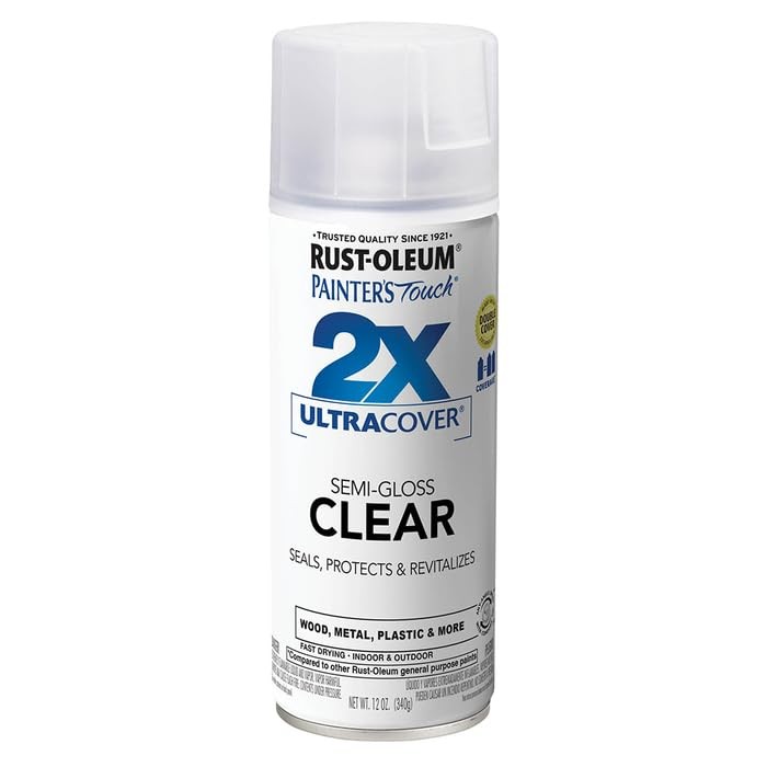 Painter’s Touch 2X Semi Gloss Clear Spray Paint 12 Ounce Pack Of 6 Low Odor