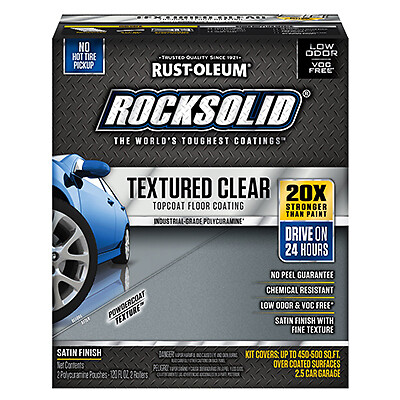 Rust-Oleum 317382 RockSolid Concrete Floor Polycuramine Textured Top Coat, 120